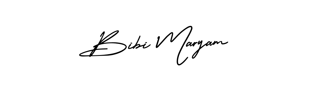 How to make Bibi Maryam name signature. Use AmerikaSignatureDemo-Regular style for creating short signs online. This is the latest handwritten sign. Bibi Maryam signature style 3 images and pictures png