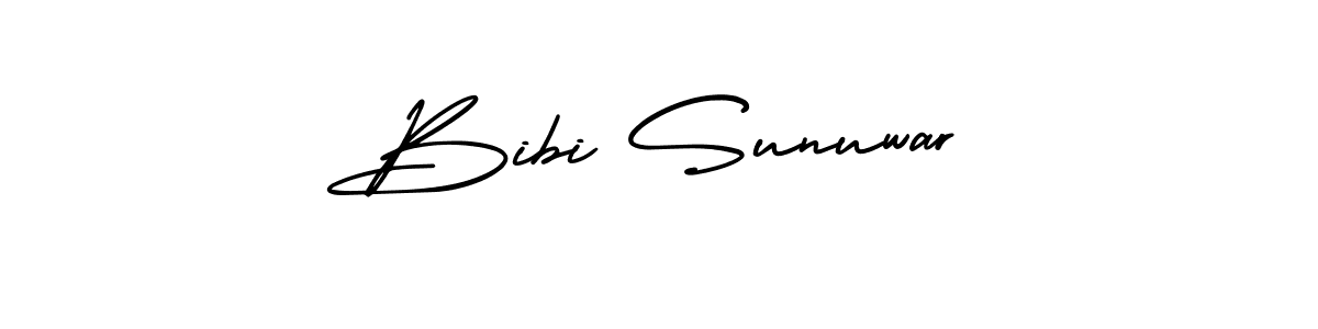 Use a signature maker to create a handwritten signature online. With this signature software, you can design (AmerikaSignatureDemo-Regular) your own signature for name Bibi Sunuwar. Bibi Sunuwar signature style 3 images and pictures png