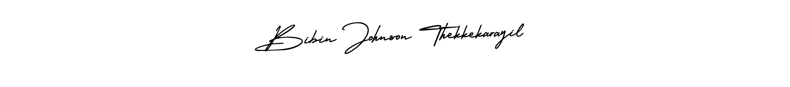 This is the best signature style for the Bibin Johnson Thekkekarayil name. Also you like these signature font (AmerikaSignatureDemo-Regular). Mix name signature. Bibin Johnson Thekkekarayil signature style 3 images and pictures png