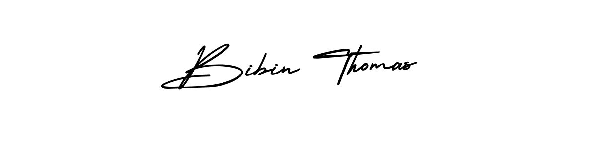 Bibin Thomas stylish signature style. Best Handwritten Sign (AmerikaSignatureDemo-Regular) for my name. Handwritten Signature Collection Ideas for my name Bibin Thomas. Bibin Thomas signature style 3 images and pictures png