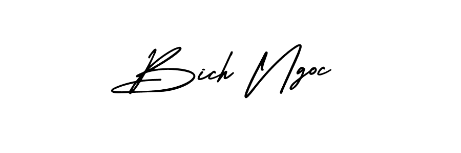 Make a beautiful signature design for name Bich Ngoc. With this signature (AmerikaSignatureDemo-Regular) style, you can create a handwritten signature for free. Bich Ngoc signature style 3 images and pictures png