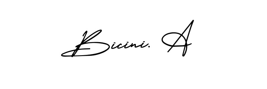 This is the best signature style for the Bicini. A name. Also you like these signature font (AmerikaSignatureDemo-Regular). Mix name signature. Bicini. A signature style 3 images and pictures png