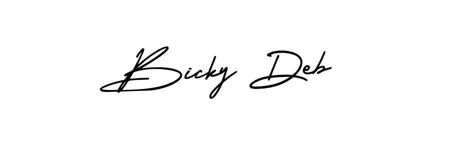 Also You can easily find your signature by using the search form. We will create Bicky Deb name handwritten signature images for you free of cost using AmerikaSignatureDemo-Regular sign style. Bicky Deb signature style 3 images and pictures png