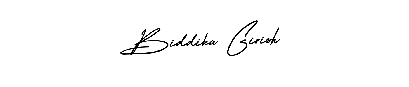 Biddika Girish stylish signature style. Best Handwritten Sign (AmerikaSignatureDemo-Regular) for my name. Handwritten Signature Collection Ideas for my name Biddika Girish. Biddika Girish signature style 3 images and pictures png