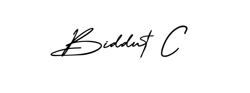 The best way (AmerikaSignatureDemo-Regular) to make a short signature is to pick only two or three words in your name. The name Biddut C include a total of six letters. For converting this name. Biddut C signature style 3 images and pictures png