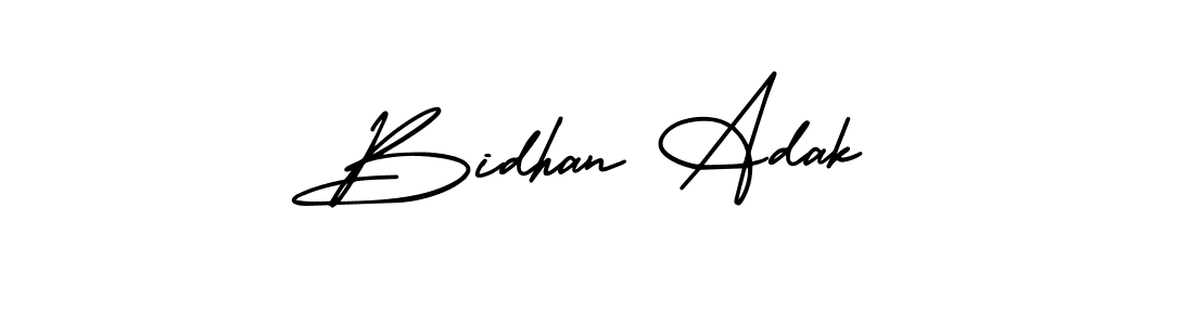 Also You can easily find your signature by using the search form. We will create Bidhan Adak name handwritten signature images for you free of cost using AmerikaSignatureDemo-Regular sign style. Bidhan Adak signature style 3 images and pictures png