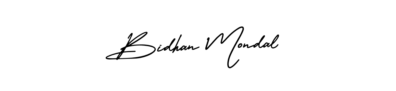 Make a beautiful signature design for name Bidhan Mondal. With this signature (AmerikaSignatureDemo-Regular) style, you can create a handwritten signature for free. Bidhan Mondal signature style 3 images and pictures png