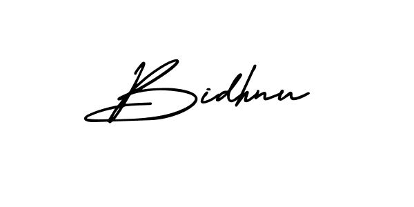 How to make Bidhnu signature? AmerikaSignatureDemo-Regular is a professional autograph style. Create handwritten signature for Bidhnu name. Bidhnu signature style 3 images and pictures png
