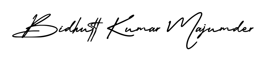 Create an unforgettable impression when signing with Bidhutt Kumar Majumder name styled in AmerikaSignatureDemo-Regular typography. 100% free online generator. Bidhutt Kumar Majumder signature style 3 images and pictures png