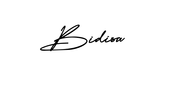 Use a signature maker to create a handwritten signature online. With this signature software, you can design (AmerikaSignatureDemo-Regular) your own signature for name Bidisa. Bidisa signature style 3 images and pictures png