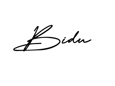 How to make Bidu name signature. Use AmerikaSignatureDemo-Regular style for creating short signs online. This is the latest handwritten sign. Bidu signature style 3 images and pictures png