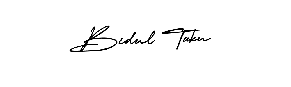 Bidul Taku stylish signature style. Best Handwritten Sign (AmerikaSignatureDemo-Regular) for my name. Handwritten Signature Collection Ideas for my name Bidul Taku. Bidul Taku signature style 3 images and pictures png