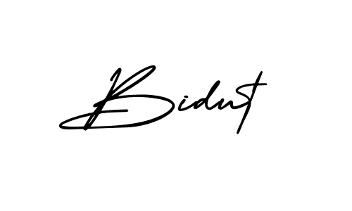 AmerikaSignatureDemo-Regular is a professional signature style that is perfect for those who want to add a touch of class to their signature. It is also a great choice for those who want to make their signature more unique. Get Bidut name to fancy signature for free. Bidut signature style 3 images and pictures png