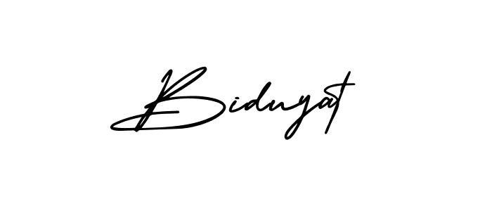 How to make Biduyat name signature. Use AmerikaSignatureDemo-Regular style for creating short signs online. This is the latest handwritten sign. Biduyat signature style 3 images and pictures png