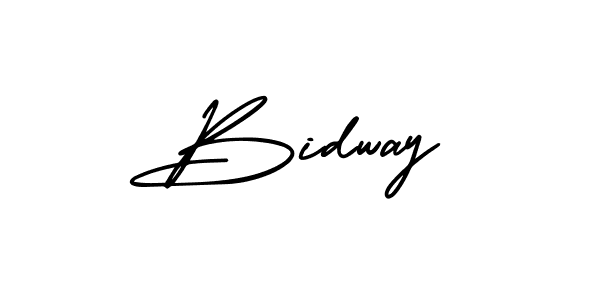 Design your own signature with our free online signature maker. With this signature software, you can create a handwritten (AmerikaSignatureDemo-Regular) signature for name Bidway. Bidway signature style 3 images and pictures png