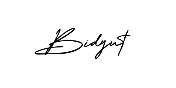 How to make Bidyut signature? AmerikaSignatureDemo-Regular is a professional autograph style. Create handwritten signature for Bidyut name. Bidyut signature style 3 images and pictures png