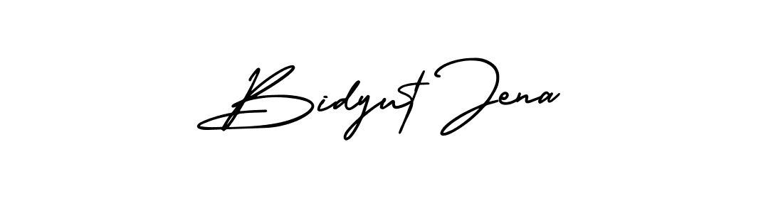 How to make Bidyut Jena name signature. Use AmerikaSignatureDemo-Regular style for creating short signs online. This is the latest handwritten sign. Bidyut Jena signature style 3 images and pictures png