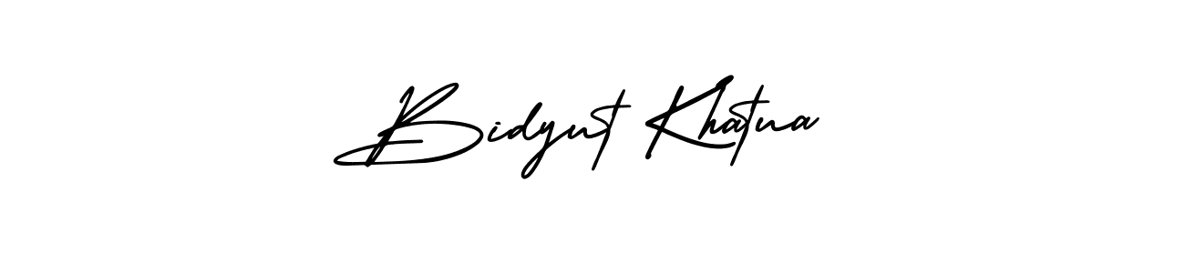 Use a signature maker to create a handwritten signature online. With this signature software, you can design (AmerikaSignatureDemo-Regular) your own signature for name Bidyut Khatua. Bidyut Khatua signature style 3 images and pictures png