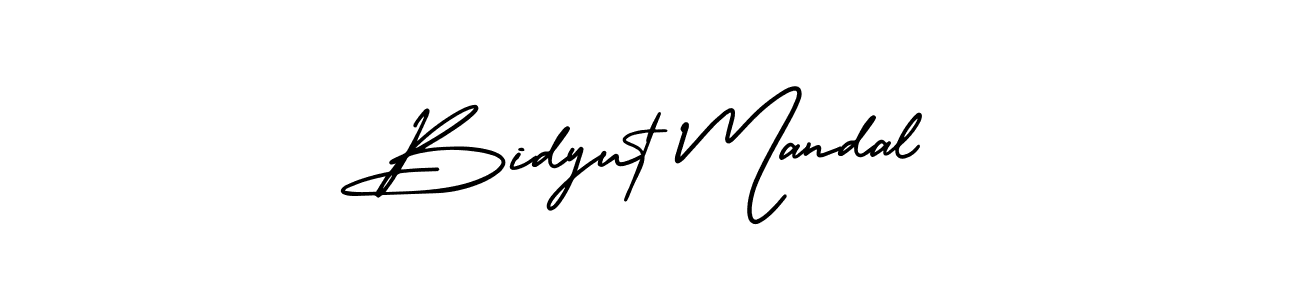 Bidyut Mandal stylish signature style. Best Handwritten Sign (AmerikaSignatureDemo-Regular) for my name. Handwritten Signature Collection Ideas for my name Bidyut Mandal. Bidyut Mandal signature style 3 images and pictures png