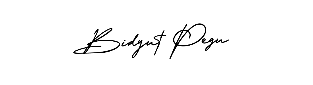 Create a beautiful signature design for name Bidyut Pegu. With this signature (AmerikaSignatureDemo-Regular) fonts, you can make a handwritten signature for free. Bidyut Pegu signature style 3 images and pictures png