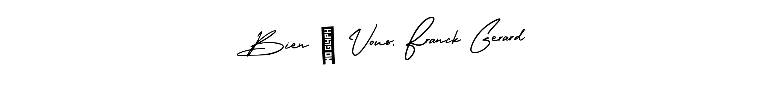 Design your own signature with our free online signature maker. With this signature software, you can create a handwritten (AmerikaSignatureDemo-Regular) signature for name Bien à Vous, Franck Gerard. Bien à Vous, Franck Gerard signature style 3 images and pictures png