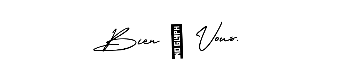 This is the best signature style for the Bien à Vous. name. Also you like these signature font (AmerikaSignatureDemo-Regular). Mix name signature. Bien à Vous. signature style 3 images and pictures png