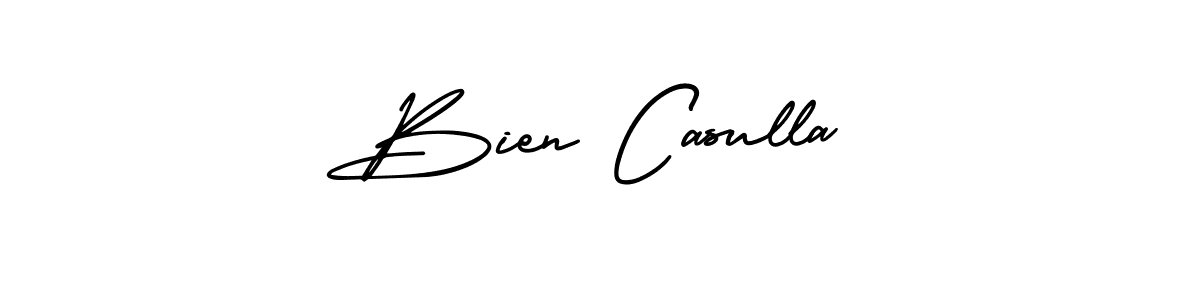 The best way (AmerikaSignatureDemo-Regular) to make a short signature is to pick only two or three words in your name. The name Bien Casulla include a total of six letters. For converting this name. Bien Casulla signature style 3 images and pictures png
