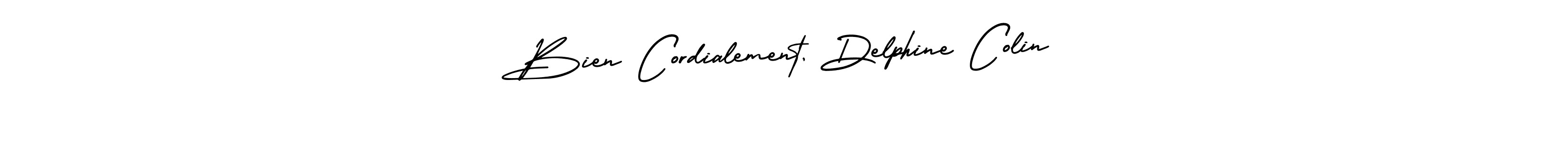 Make a short Bien Cordialement, Delphine Colin signature style. Manage your documents anywhere anytime using AmerikaSignatureDemo-Regular. Create and add eSignatures, submit forms, share and send files easily. Bien Cordialement, Delphine Colin signature style 3 images and pictures png