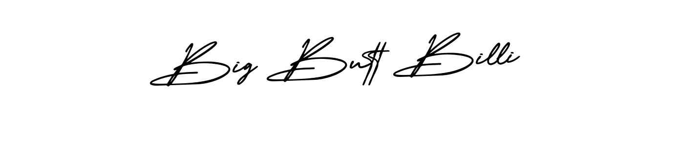 How to make Big Butt Billi name signature. Use AmerikaSignatureDemo-Regular style for creating short signs online. This is the latest handwritten sign. Big Butt Billi signature style 3 images and pictures png