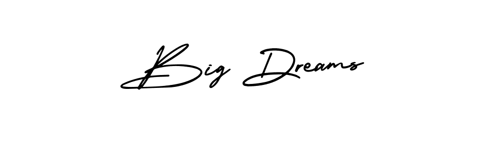 The best way (AmerikaSignatureDemo-Regular) to make a short signature is to pick only two or three words in your name. The name Big Dreams include a total of six letters. For converting this name. Big Dreams signature style 3 images and pictures png