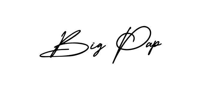 Design your own signature with our free online signature maker. With this signature software, you can create a handwritten (AmerikaSignatureDemo-Regular) signature for name Big Pap. Big Pap signature style 3 images and pictures png