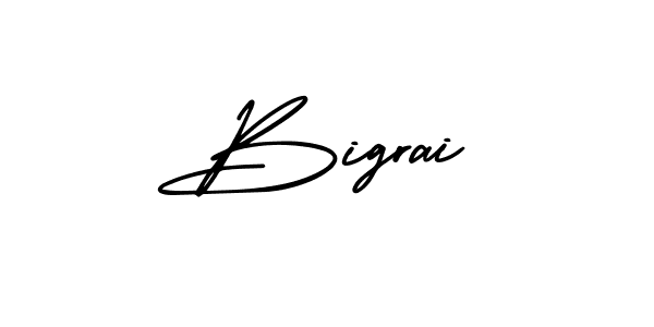 How to Draw Bigrai signature style? AmerikaSignatureDemo-Regular is a latest design signature styles for name Bigrai. Bigrai signature style 3 images and pictures png