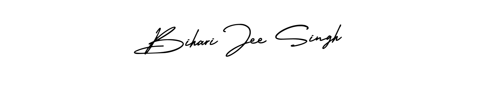 if you are searching for the best signature style for your name Bihari Jee Singh. so please give up your signature search. here we have designed multiple signature styles  using AmerikaSignatureDemo-Regular. Bihari Jee Singh signature style 3 images and pictures png