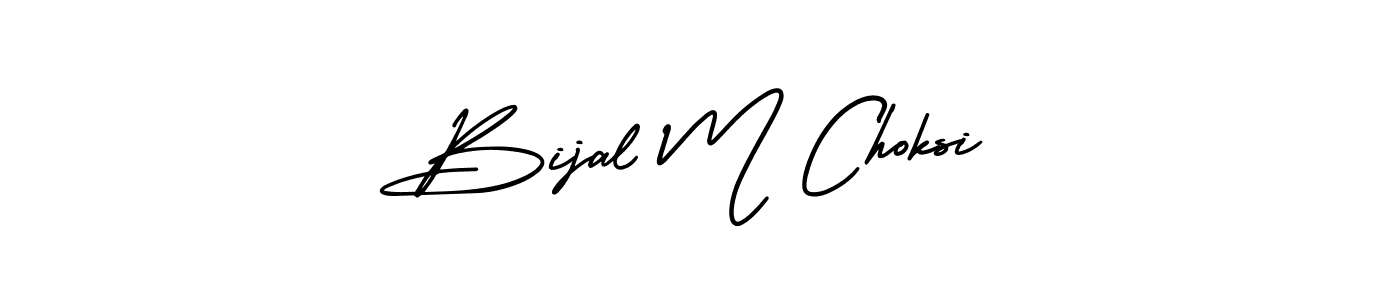 How to make Bijal M Choksi name signature. Use AmerikaSignatureDemo-Regular style for creating short signs online. This is the latest handwritten sign. Bijal M Choksi signature style 3 images and pictures png