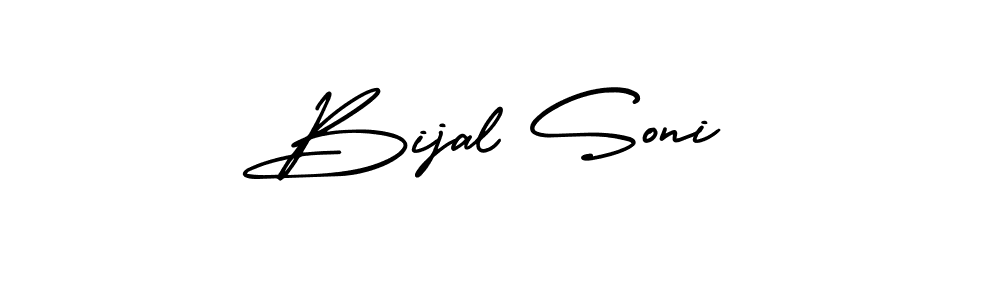 Bijal Soni stylish signature style. Best Handwritten Sign (AmerikaSignatureDemo-Regular) for my name. Handwritten Signature Collection Ideas for my name Bijal Soni. Bijal Soni signature style 3 images and pictures png