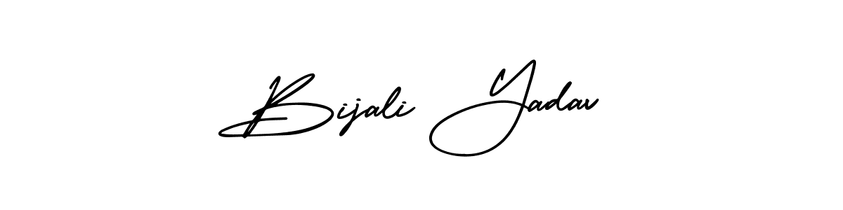 Bijali Yadav stylish signature style. Best Handwritten Sign (AmerikaSignatureDemo-Regular) for my name. Handwritten Signature Collection Ideas for my name Bijali Yadav. Bijali Yadav signature style 3 images and pictures png