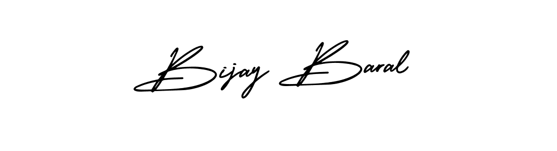 How to make Bijay Baral name signature. Use AmerikaSignatureDemo-Regular style for creating short signs online. This is the latest handwritten sign. Bijay Baral signature style 3 images and pictures png