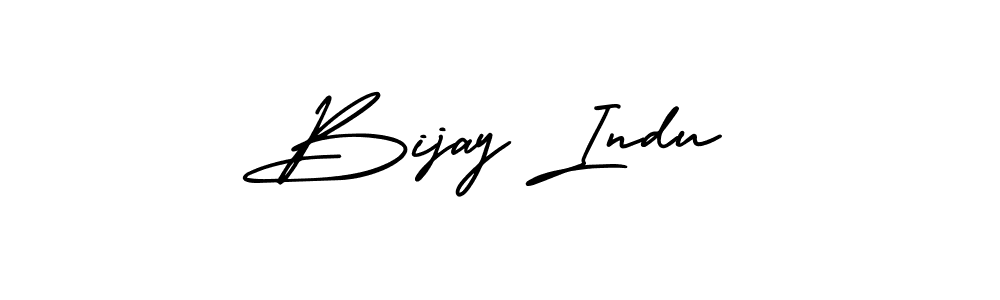 How to make Bijay Indu name signature. Use AmerikaSignatureDemo-Regular style for creating short signs online. This is the latest handwritten sign. Bijay Indu signature style 3 images and pictures png