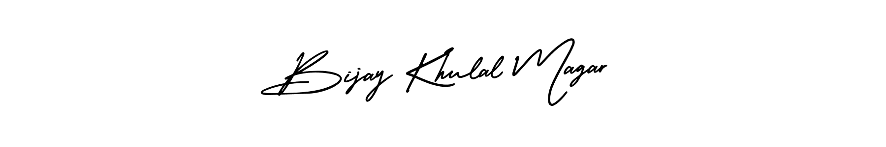 Make a beautiful signature design for name Bijay Khulal Magar. With this signature (AmerikaSignatureDemo-Regular) style, you can create a handwritten signature for free. Bijay Khulal Magar signature style 3 images and pictures png