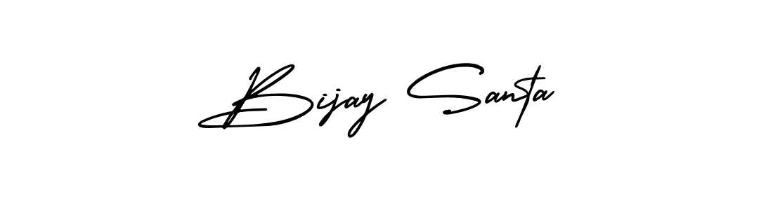 Make a beautiful signature design for name Bijay Santa. With this signature (AmerikaSignatureDemo-Regular) style, you can create a handwritten signature for free. Bijay Santa signature style 3 images and pictures png