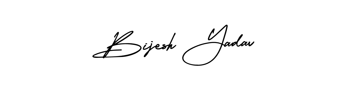 Make a short Bijesh Yadav signature style. Manage your documents anywhere anytime using AmerikaSignatureDemo-Regular. Create and add eSignatures, submit forms, share and send files easily. Bijesh Yadav signature style 3 images and pictures png