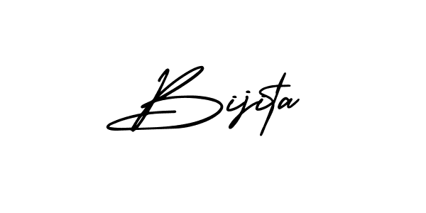 Use a signature maker to create a handwritten signature online. With this signature software, you can design (AmerikaSignatureDemo-Regular) your own signature for name Bijita. Bijita signature style 3 images and pictures png