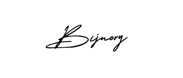 The best way (AmerikaSignatureDemo-Regular) to make a short signature is to pick only two or three words in your name. The name Bijnory include a total of six letters. For converting this name. Bijnory signature style 3 images and pictures png