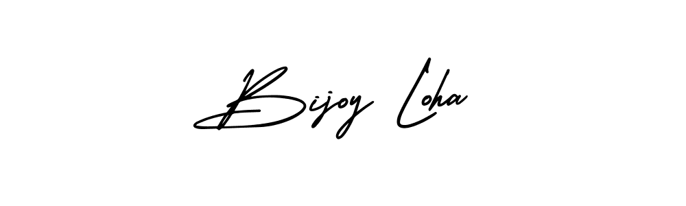 How to make Bijoy Loha name signature. Use AmerikaSignatureDemo-Regular style for creating short signs online. This is the latest handwritten sign. Bijoy Loha signature style 3 images and pictures png