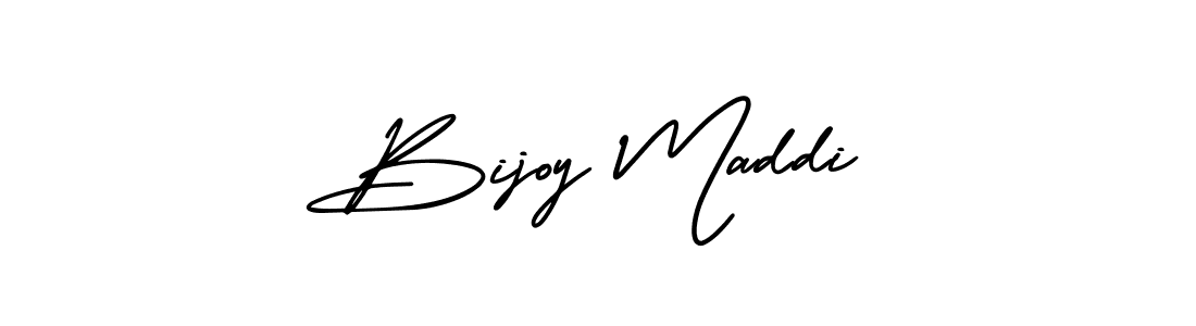 This is the best signature style for the Bijoy Maddi name. Also you like these signature font (AmerikaSignatureDemo-Regular). Mix name signature. Bijoy Maddi signature style 3 images and pictures png