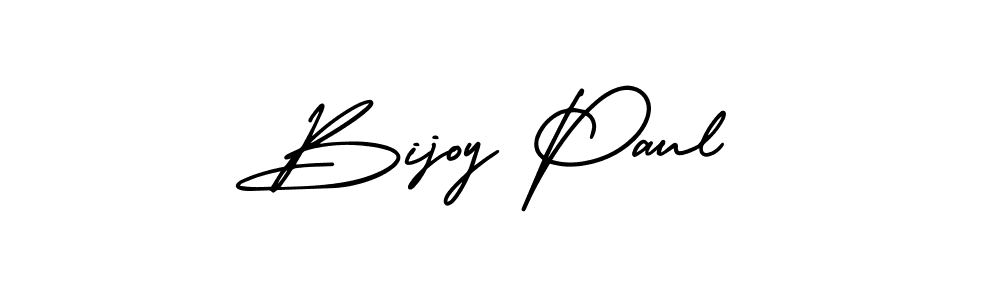 Use a signature maker to create a handwritten signature online. With this signature software, you can design (AmerikaSignatureDemo-Regular) your own signature for name Bijoy Paul. Bijoy Paul signature style 3 images and pictures png