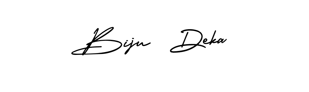 Design your own signature with our free online signature maker. With this signature software, you can create a handwritten (AmerikaSignatureDemo-Regular) signature for name Biju  Deka. Biju  Deka signature style 3 images and pictures png