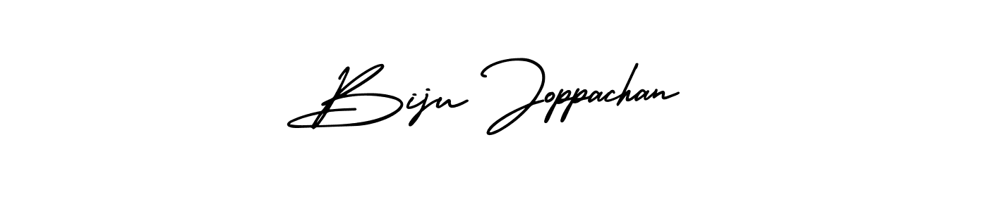 The best way (AmerikaSignatureDemo-Regular) to make a short signature is to pick only two or three words in your name. The name Biju Joppachan include a total of six letters. For converting this name. Biju Joppachan signature style 3 images and pictures png