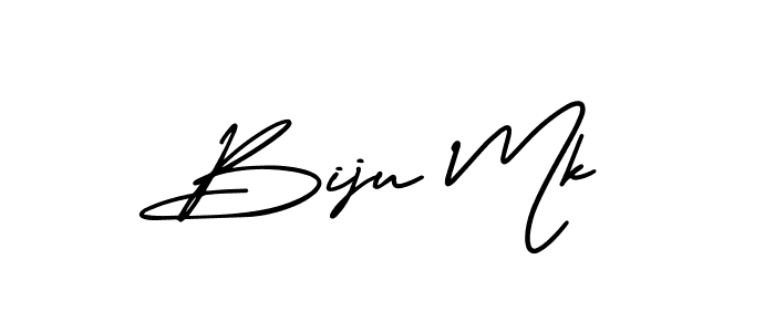 How to make Biju Mk signature? AmerikaSignatureDemo-Regular is a professional autograph style. Create handwritten signature for Biju Mk name. Biju Mk signature style 3 images and pictures png