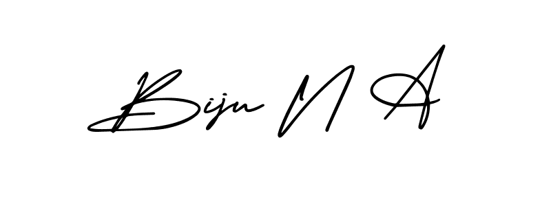 It looks lik you need a new signature style for name Biju N A. Design unique handwritten (AmerikaSignatureDemo-Regular) signature with our free signature maker in just a few clicks. Biju N A signature style 3 images and pictures png